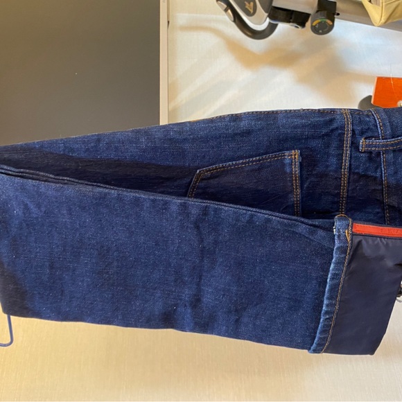 Final drop✔️Rare Prada Red Tab Dark Blue Denim Pants Jeans - Picture 4 of 6